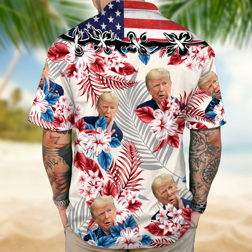 Custom Donald Trump Face Hawaii Shirt N304 62430