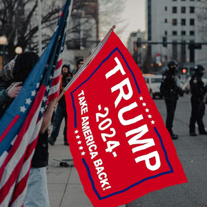 Trump 2024 Flags 3X5 Outdoor Made in Usa-Double Sided 3 Ply Heavy Duty Red Take America Back Trump Flags Banner for outside with 2 Brass Grommets UV Protection Fade Resistant for Indoor Outdoor