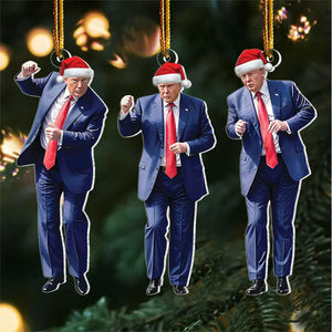 Trump Dance Christmas Ornament, Christmas Santa Trump Ornament, Humorous Trump Ornament, Christmas Republicangift, Trump Dancing Ornament