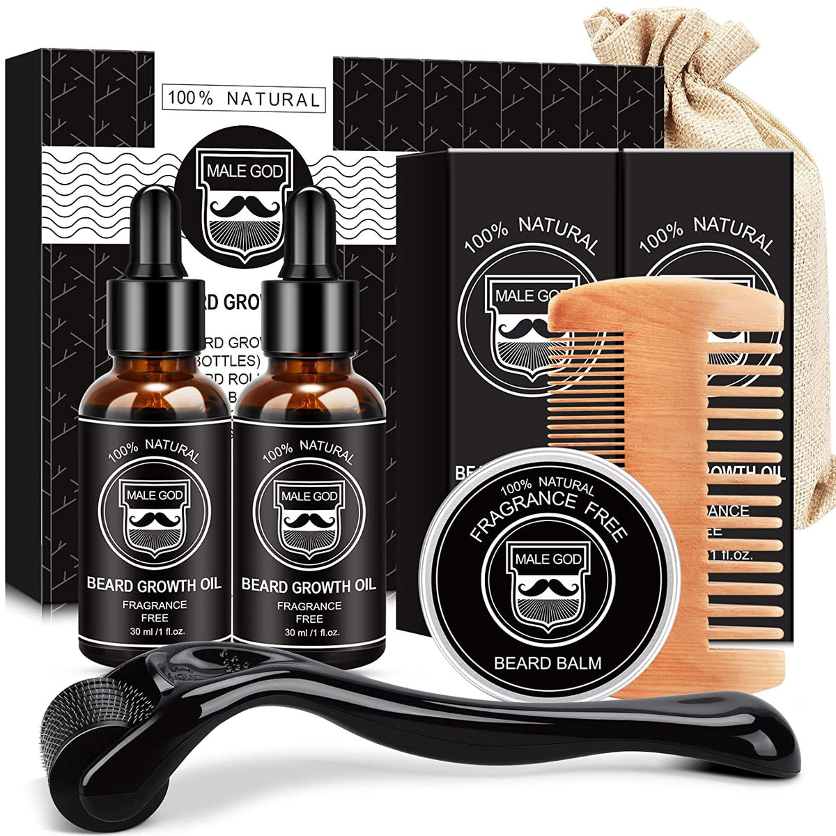 Gifts for Dad, Beard Kit Gifts Set W/Beard Oil, Beard Blam, Beard Brush, Beard Comb, Anniversary &Birthday Gifts for Him, Unique Gifts for Men Husband, Boyfriend, Dad, Daddy, Father'S Day Gifts