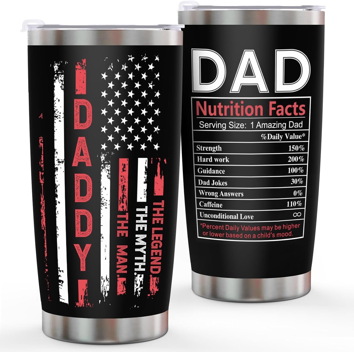 Fathers Day Dad Gifts from Daughter Son Wife, Gifts for Dad Stepdad Father in Law Him Husband New Dad Daddy Grandpa Uncle, Birthday Christmas Anniversary Father'S Day Presents - 20 Oz Tumbler