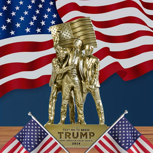 Trump Assassination Resin Craft Sculpture - Donald Trump 2024 for Trump Supporters and Patriotic Americans - Trump Gifts HA75