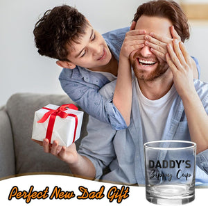 Fathers Day Dad Gifts for New Dad Husband from Daughter Son Wife, 11 OZ Whiskey Glass Birthday Valentines Day Anniversary Christmas Funny Gag Gift Ideas Bourbon Scotch Gifts for Expecting Father