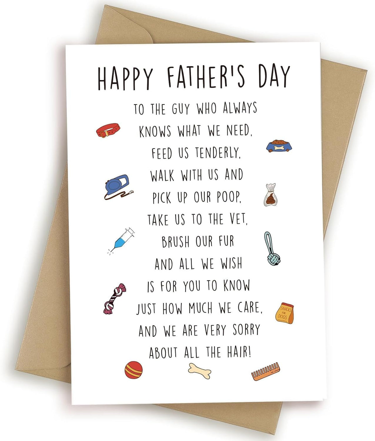 Funny Fathers Day Card from Wife, Humorous Dad Birthday Gifts, Romantic Greeting Card for Husband New Father, You Are My Favorite Dilf with Kraft Envelope