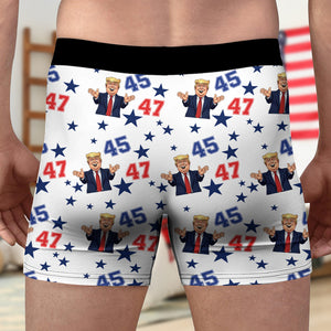 Funny Trump 45 47 Men's Boxer Gift For Trump Supporters HA75 64276