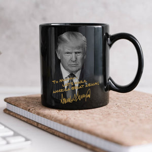 President Donald Trump Photo Black Mug HA75 63356