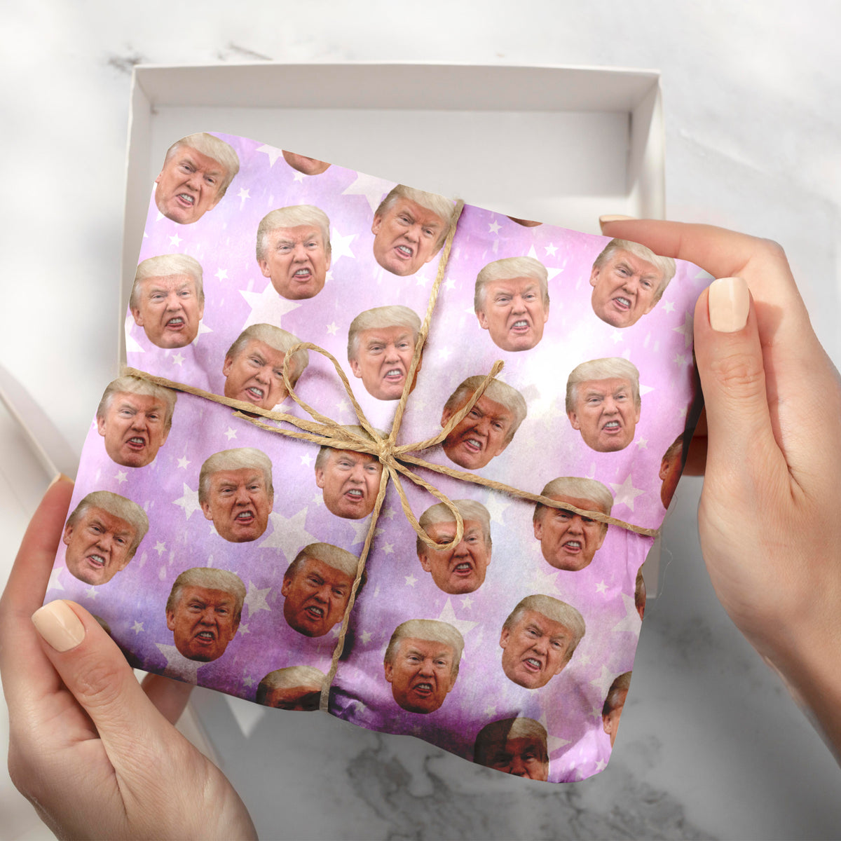 Custom Trump Face Galaxy Wrapping Paper For Christmas Gift HO82 65450
