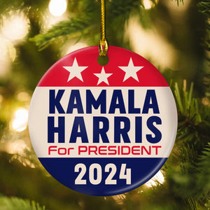 Kamala Harris For President 2024 Ceramic Ornament HA75 63346