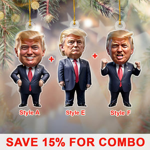 Trump-Inspired Acrylic Christmas & Halloween Acrylic Ornament HA75 63872