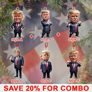 Trump-Inspired Acrylic Christmas & Halloween Acrylic Ornament HA75 63872