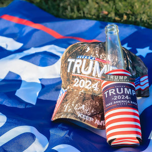 Unique America Trump 2024 Supporter Kit | Trump 2024 Flag | Trump 2024 Hat | Trump Flag | Trump Hat | Trump | Trump Gifts | Trump Flags | Trump Merch|, One Size