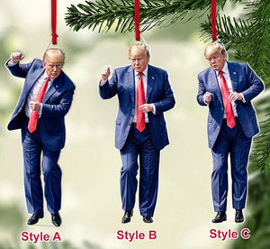 Trump Dancing Ornament, Christmas Trump Acrylic Ornament | Perfect for Car & Christmas Tree Decor