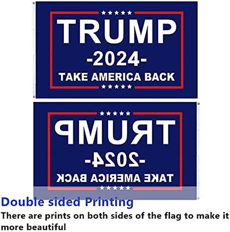 Donald Trump 2024 Flag - Take America Back Flag, 3X5Ft, 2 Packs.Perfect for Re-Elect Trump Outdoor Indoor Decor1