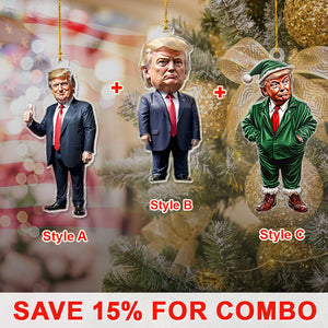 Trump Green Santa, Christmas Trump Acrylic Ornament Christmas Decor - Perfect Holiday Gift Idea HA75 63600