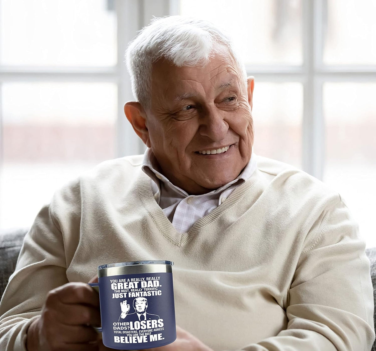 Gifts for Dad from Daughter, Son - Dad Gifts from Daughter, Son for Fathers Day - Birthday Gifts for Dad, Funny Dad Birthday Gifts - Best Dad Mug 14Oz