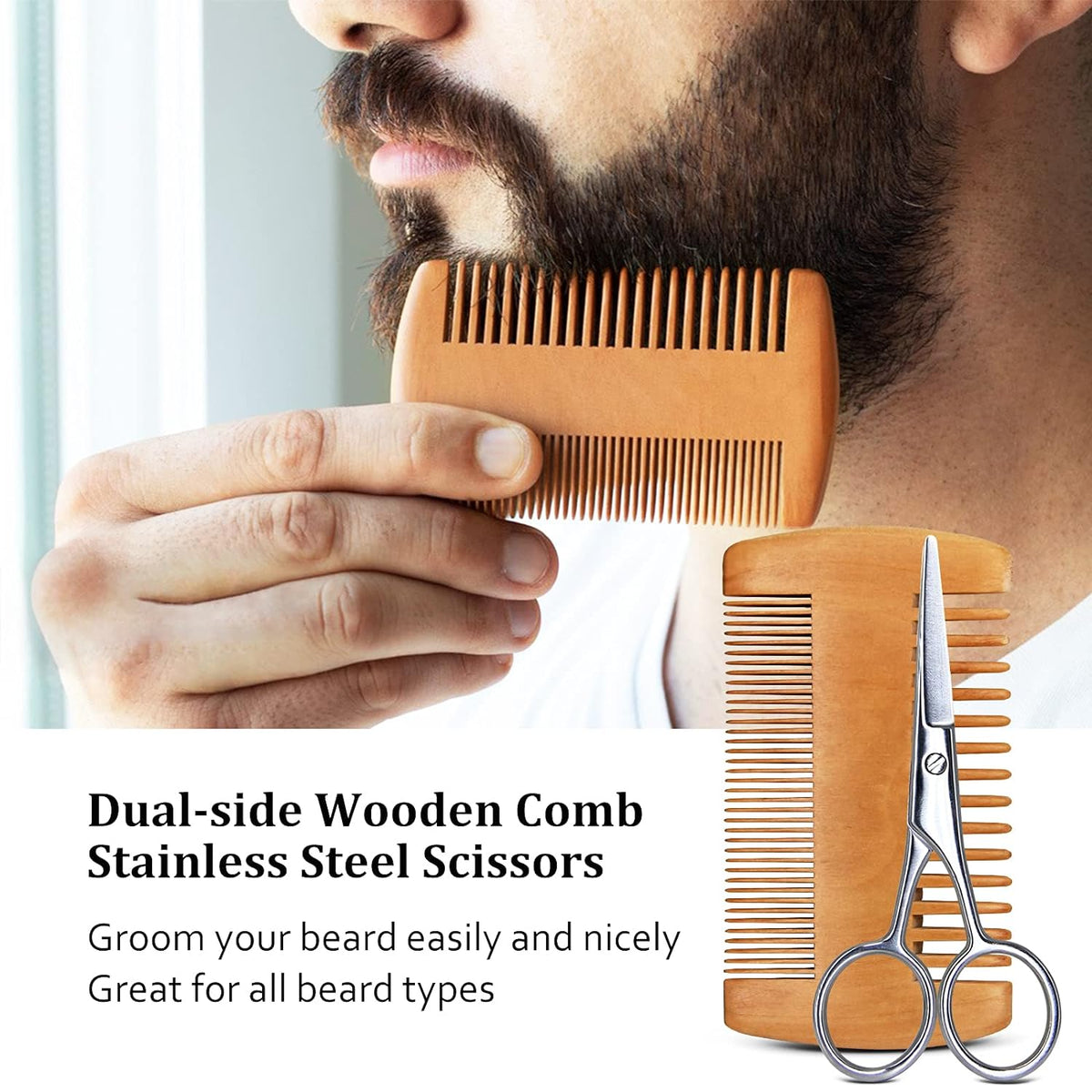 Gifts for Dad, Beard Kit Gifts Set W/Beard Oil, Beard Blam, Beard Brush, Beard Comb, Anniversary &Birthday Gifts for Him, Unique Gifts for Men Husband, Boyfriend, Dad, Daddy, Father'S Day Gifts
