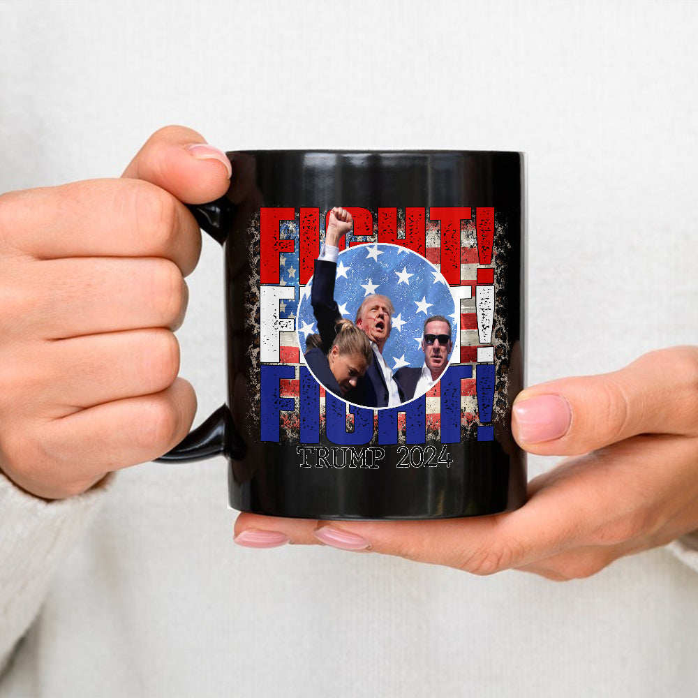 Donald Trump 2024 Sh**ting Fi**t Fi**t Fi**t Black Mug HO82 63072