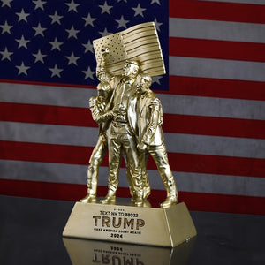 Trump Assassination Resin Craft Sculpture - Donald Trump 2024 for Trump Supporters and Patriotic Americans - Trump Gifts HA75