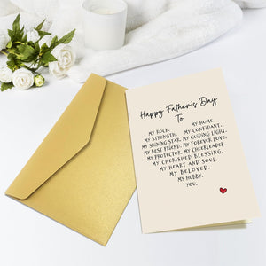 Romantic Poem Father'S Day Card for Husband, Sweet Husband Fathers Day Card from Wife, Happy Father'S Day to My Dear Hubby