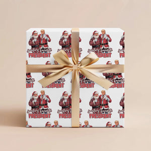 Trump Christmas Wrapping Paper Roll Santa Wrapping Paper Christmas Gift Wrap Funny Christmas Trump Gift Republican Holiday Gift Wrap Trump