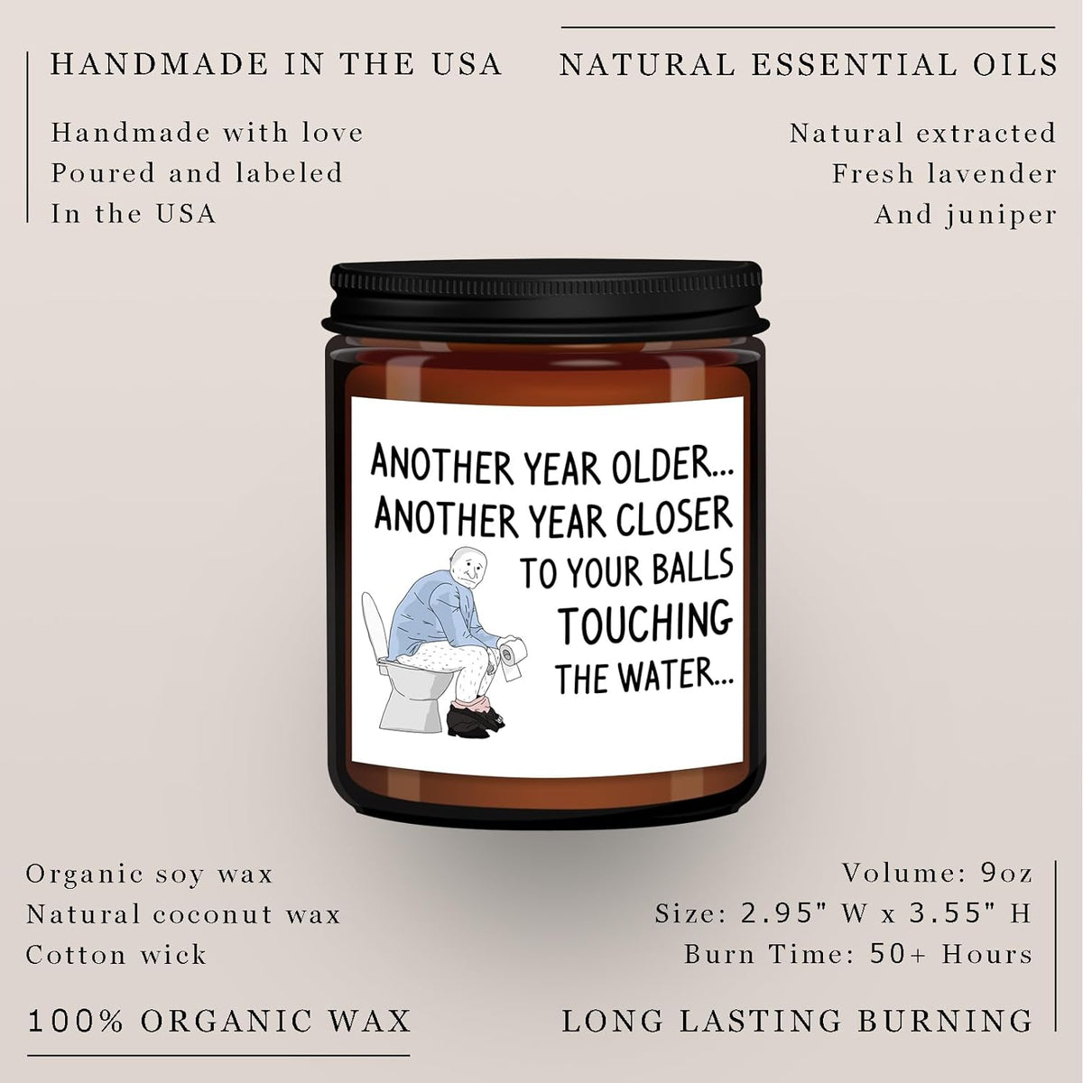 Birthday Gifts for Men Dad Boyfriend Him Husband Brother Best Friend Birthday Gift Ideas, Funny Gag Gifts 65Th 30Th 75Th 60Th 40Th 50Th Birthday Gifts for Men, Happy Birthday Candles Mens Gifts