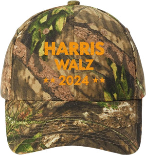 Harris Waltz 2024 Camouflage Cat Hat HW 2024 Kamala Harris Hat 2024 Presidential Election Vote Blue Hat