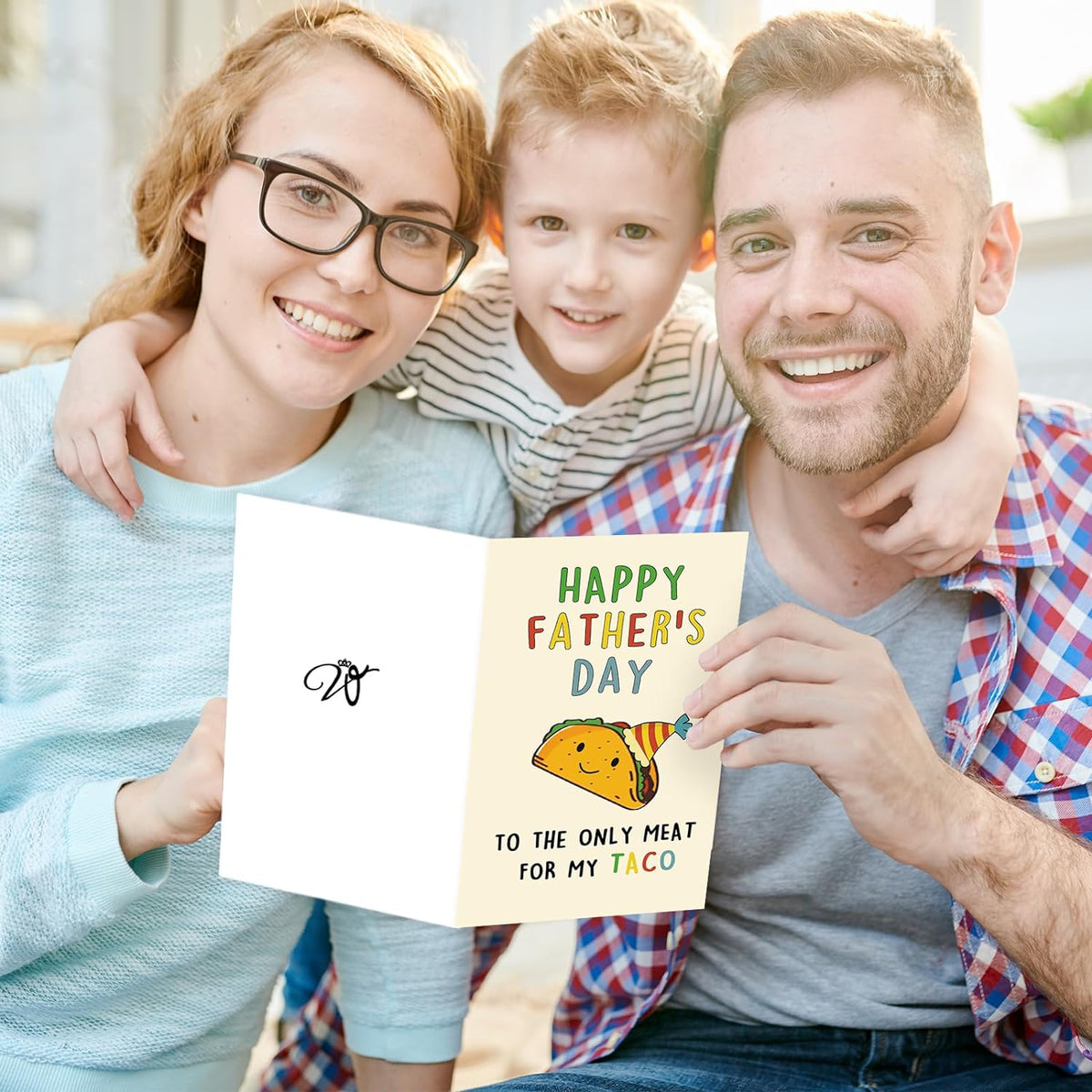 Lovely Taco Father'S Day Card for Dad, Funny Fathers Day Gift for Husband from Wife, Romantic Father'S Day Card, Happy Father'S Day to the Only Meat for My Taco