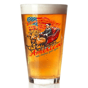 Believe The Magic Of America Trump Santa Print Beer Glass HO82 65238