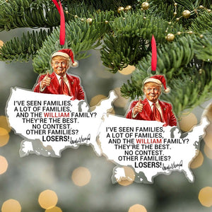 Funny Trump Acrylic Ornament, Best Family No Contest, Personalized Christmas Trump Acrylic Ornament CH07 67550