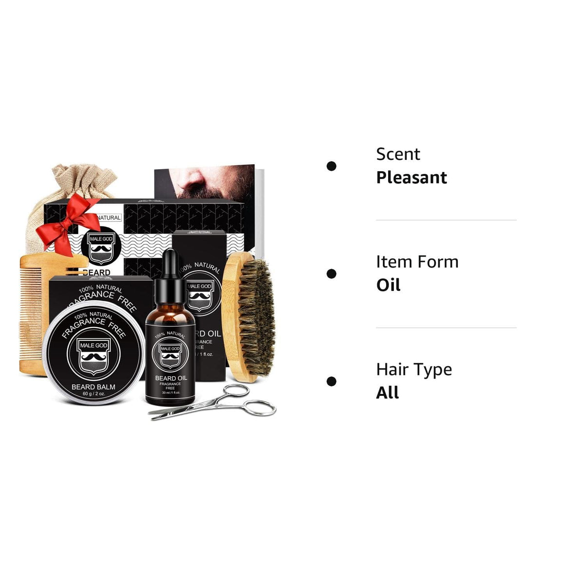 Gifts for Dad, Beard Kit Gifts Set W/Beard Oil, Beard Blam, Beard Brush, Beard Comb, Anniversary &Birthday Gifts for Him, Unique Gifts for Men Husband, Boyfriend, Dad, Daddy, Father'S Day Gifts