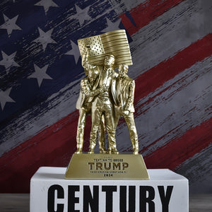 Trump Assassination Resin Craft Sculpture - Donald Trump 2024 for Trump Supporters and Patriotic Americans - Trump Gifts HA75