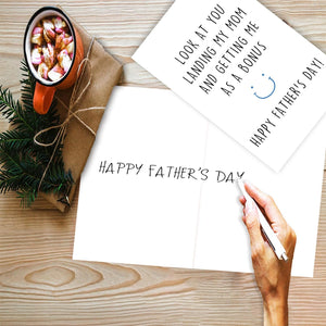 Funny Stepdad Fathers Day Card from Step Son Daughter, Gifts for Bonus Dad, Happy Fathers Day for Step Dad