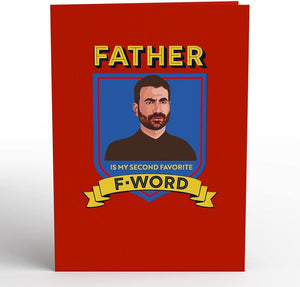 Ted Lasso Happy Father'S Day Pop-Up Card, 5 X 7”, Funny Card for Husband or Dad, Greeting Card with Envelope