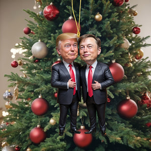 Trump & Musk Acrylic Hanging Ornaments, Collectible Decor for Christmas HA75 64026