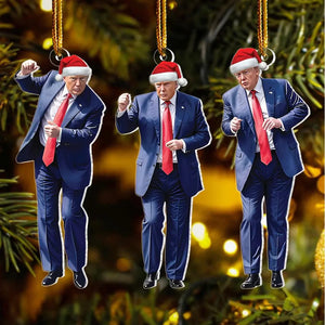 Trump Dance Christmas Ornament, Christmas Santa Trump Ornament, Humorous Trump Ornament, Christmas Republicangift, Trump Dancing Ornament