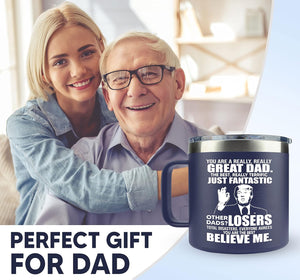 Gifts for Dad from Daughter, Son - Dad Gifts from Daughter, Son for Fathers Day - Birthday Gifts for Dad, Funny Dad Birthday Gifts - Best Dad Mug 14Oz