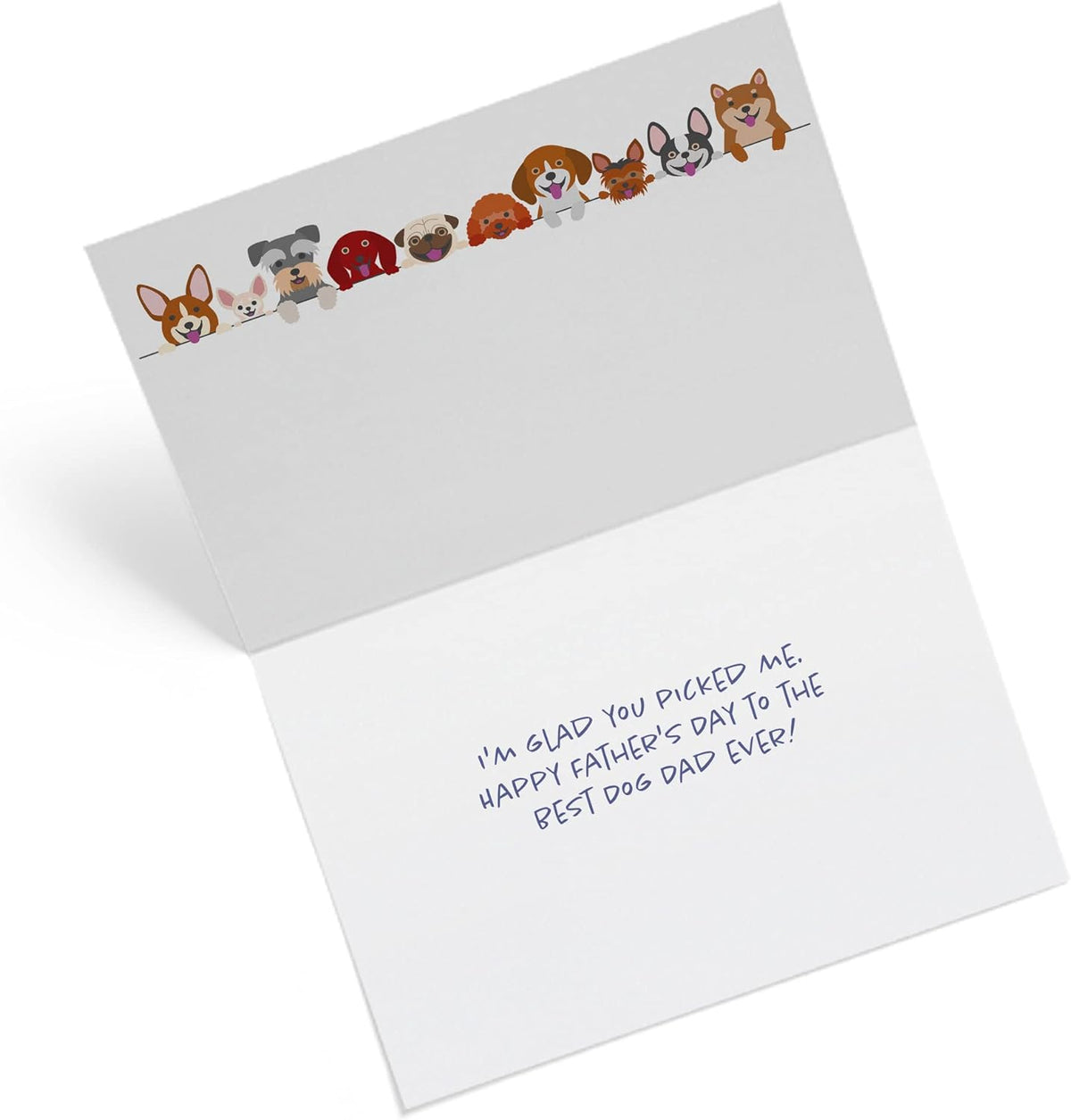 Father'S Day Card Dog Dad | Fathers Day Card from Dog |5”X7.5” | (Single Card and Envelope)