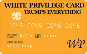 White Privilege Cards Trumps Everything Funny Card Joke Wallet Inspirational Cards (6) for Father'S Day