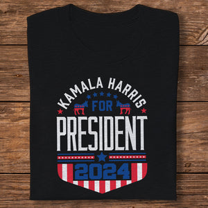 Kamala Harris For President Vote Democrat 2024 Election Dark Shirt HO82 63402