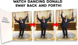 Talking & Dancing Trump Birthday Card – Trump Dances When Card Is Opened - Trump’S Real Voice - Donald Trump Gifts for Men - Trump 2024 - Trump Stuff - Funny Birthday Card, Happy Birthday Card for Him