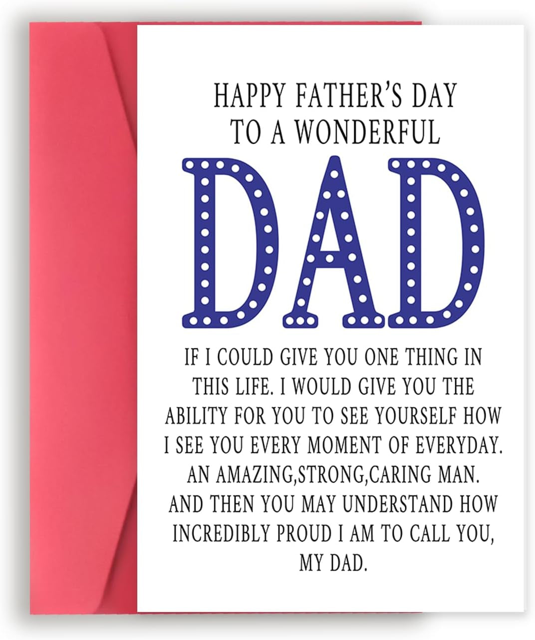 Perfect Father-Daughter Relationship Card for Father, Funny Father’S Day Gift for Dad, Happy Birthday Card from Daughter, Unique Bday Gift Idea for Stepdad