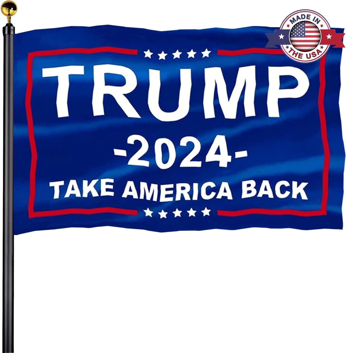 Trump 2024 Flags 3X5 Outdoor Double Sided 3 Ply Heavy Duty Red Take America Back Trump Flags Banner for outside with 2 Brass Grommets UV Protection Fade Resistant for Indoor Outdoor