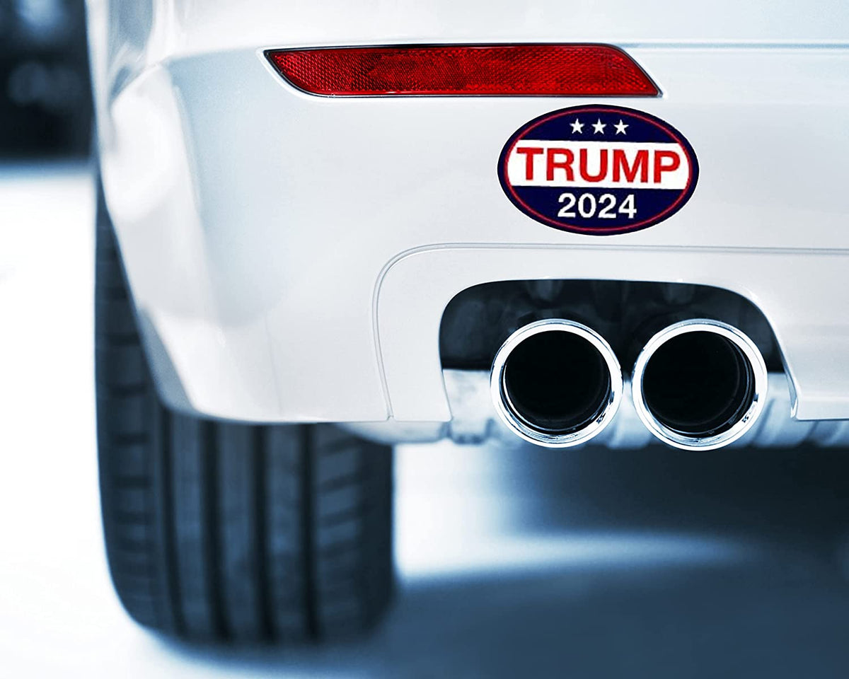 100 Pack Donald Trump 2024 Stickers (Large Size), Bumper Sticker, Trum RWB Zone