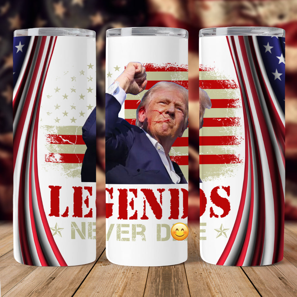 Legends Never D** Donald Trump Skinny Tumbler TH10 63123