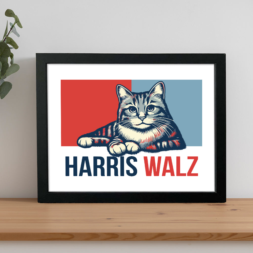 Harris Walz For President 2024 Picture Frame Canvas Poster HA75 63538