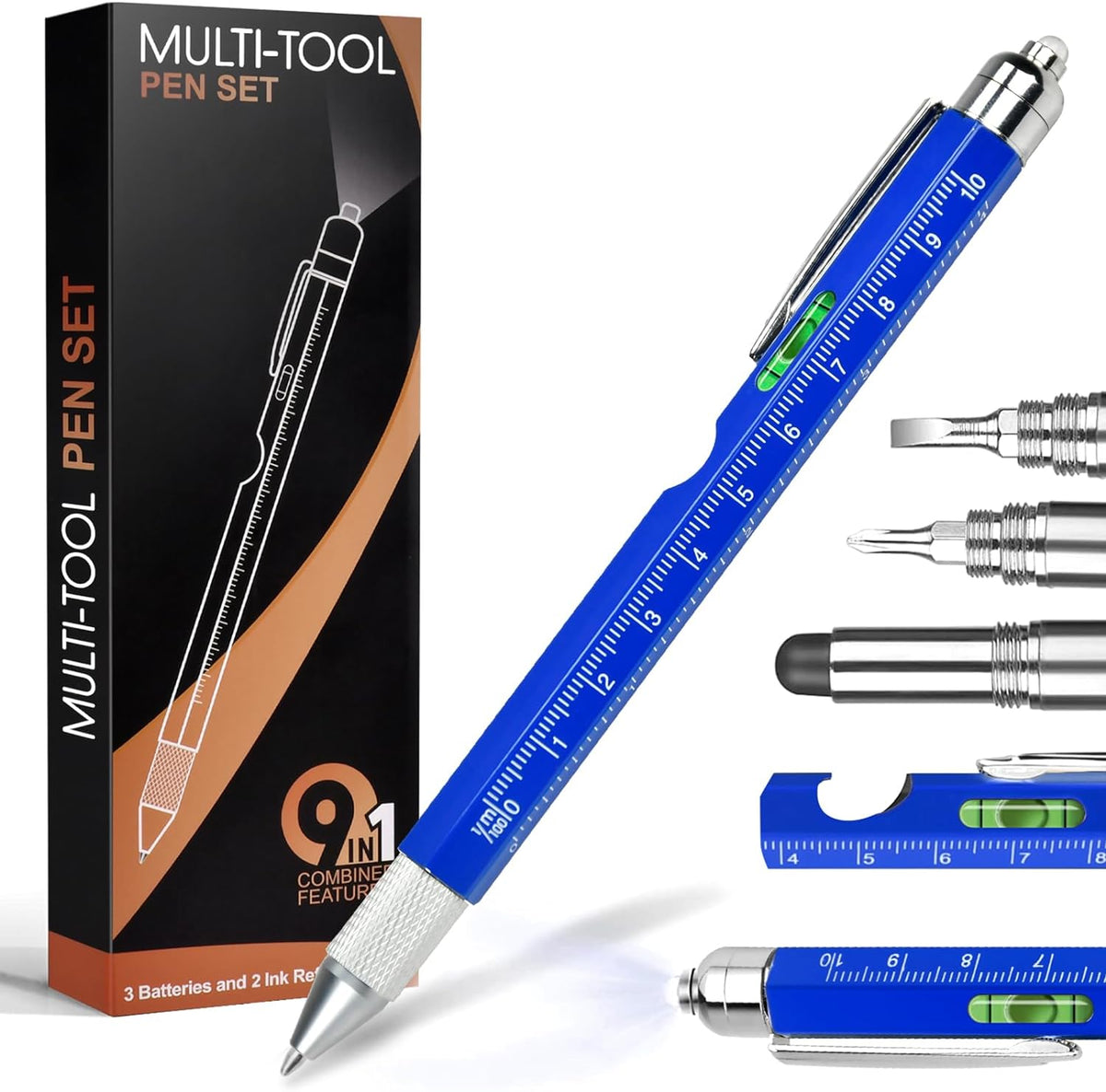 Gifts for Men, Fathers Day Dad Gifts from Daughter Son, 9 in 1 Multitool Pen, Cool Tools Gadgets for Men, Birthday Father’S Day Gift for Dad Grandpa Husband Him, Christmas Stocking Stuffers for Adults