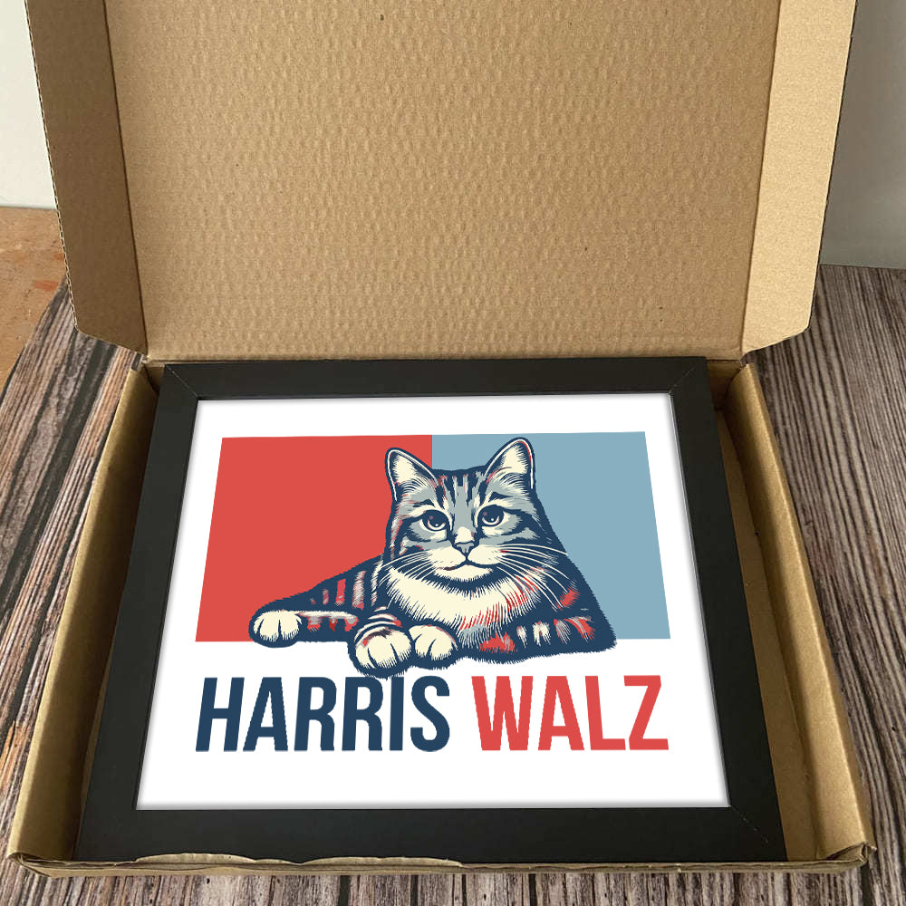 Harris Walz For President 2024 Picture Frame Canvas Poster HA75 63538