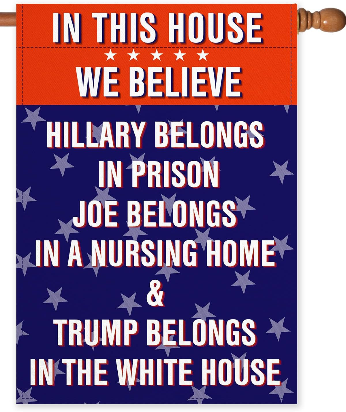 Premium Garden Flag for anti Biden Trump 2024 Funny Double Sided 12.5 X 18 Inch Yard Outdoor Decoration