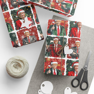 Jolly Trump Portrait | Trump Wrapping Paper | Christmas |