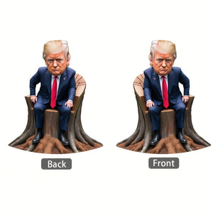 Unique Trump Sitting Acrylic Hanging Decor Ornament for Home and Car Interior HA75